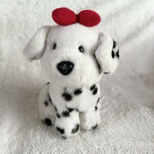 Commonwealth Spottie Dalmatian Red Bow Vintage 90s Plush 8” Puppy Dog
